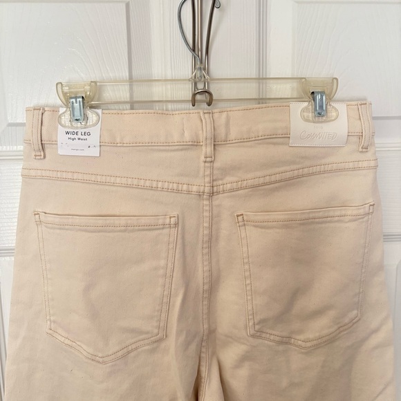 Mango Denim Wide Leg High Waist Jeans Size 40 US 8 NWT Cotton Blend - Picture 4 of 9